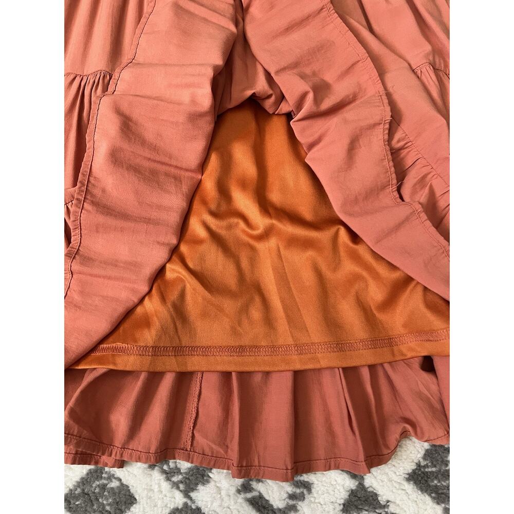 ENTRO Terracotta Blue Floral Embroidered Tiered Mini Dress - Picture 8 of 11